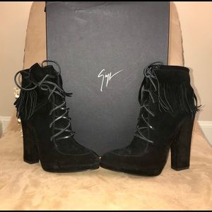 GIUSEPPE ZANOTTI-Uma Lace-up Fringe Boot